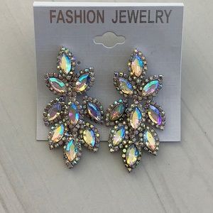 AB Crystal Clip On Earring